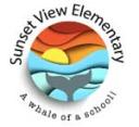 sunset view logo whale